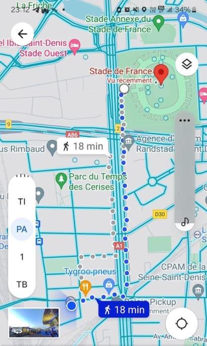 Superbe T2, Paris, Stade De France, Wifi, Parking Saint-Denis (Seine-Saint-Denis) Exterior foto
